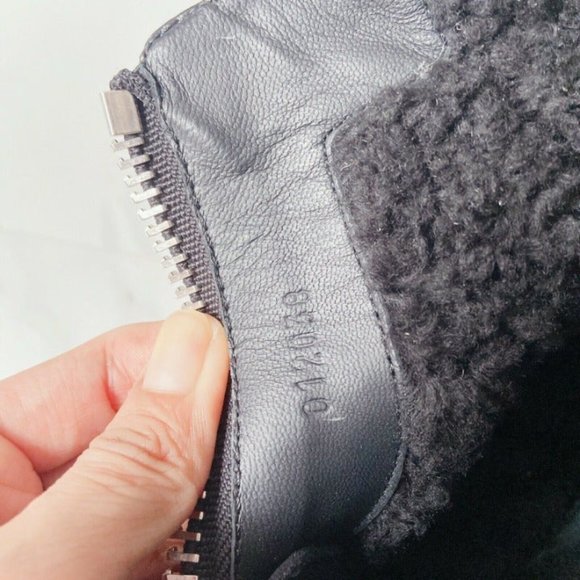 CHLOE Roy Zip Platform Combat Shearling Boots 37.5 - Picture 9 of 11